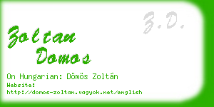 zoltan domos business card